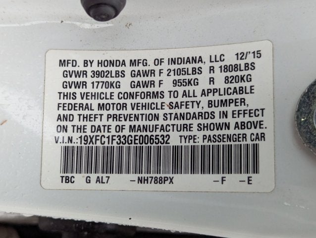 2016 Honda Civic EX-T