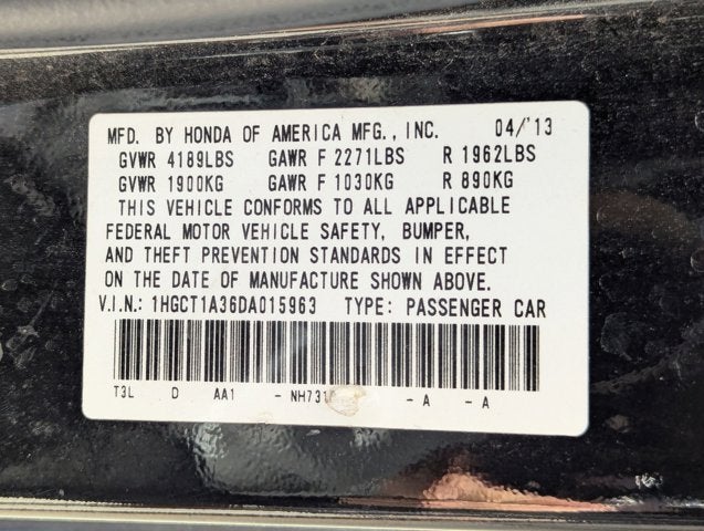 2013 Honda Accord LX-S