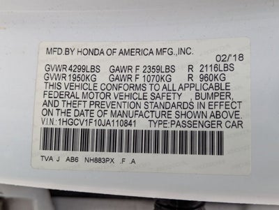 2018 Honda Accord Sedan LX 1.5T