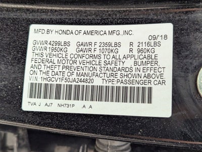 2018 Honda Accord Sedan EX-L 1.5T