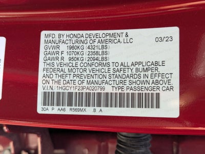 2023 Honda Accord Sedan 1.5T LX