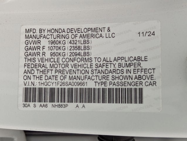 2025 Honda Accord Sedan LX