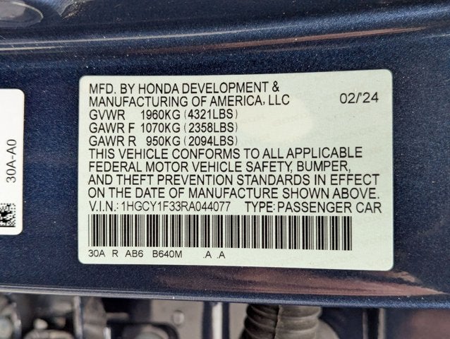 2024 Honda Accord Sedan EX