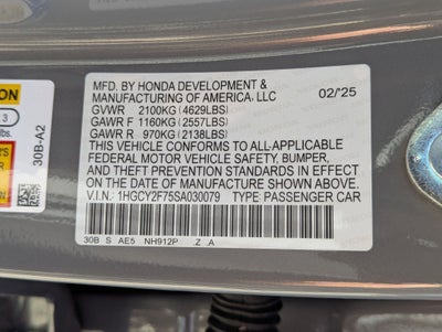 2025 Honda Accord Sedan HYBRID SPORT-L