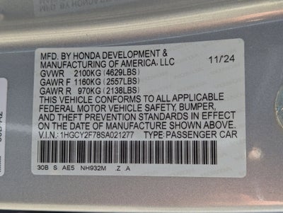 2025 Honda Accord Hybrid Sport-L