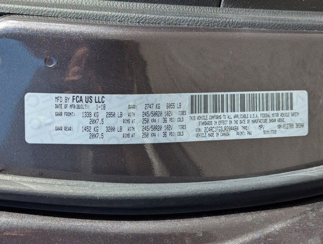 2018 Chrysler Pacifica Touring Plus