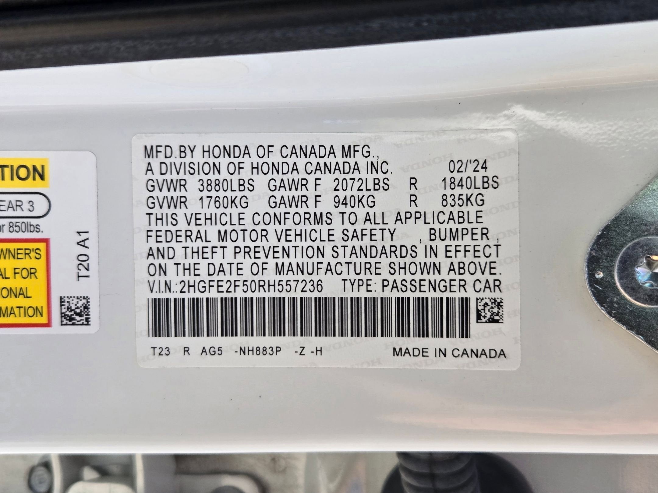 2024 Honda Civic Sport