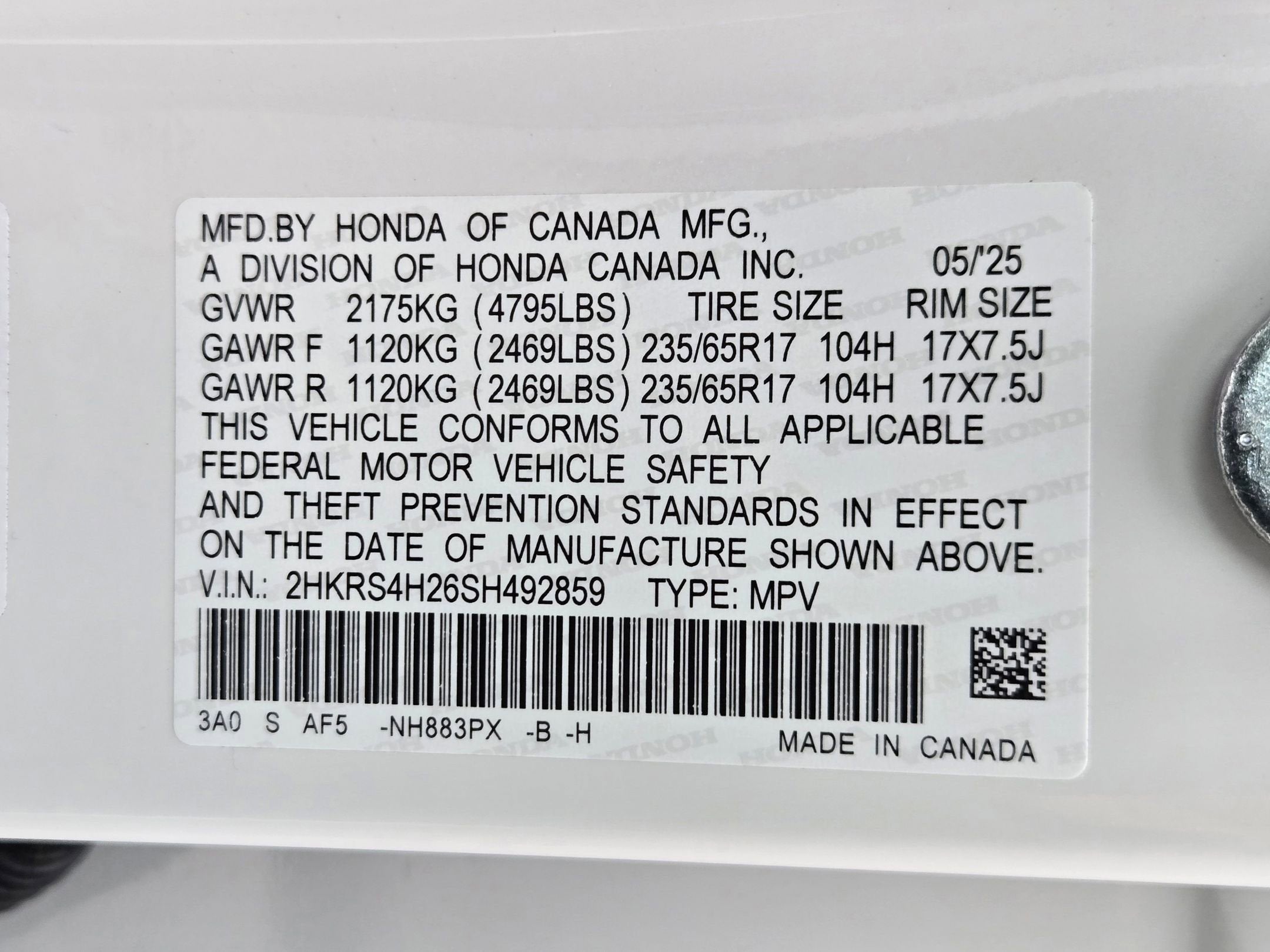 2025 Honda CR-V LX