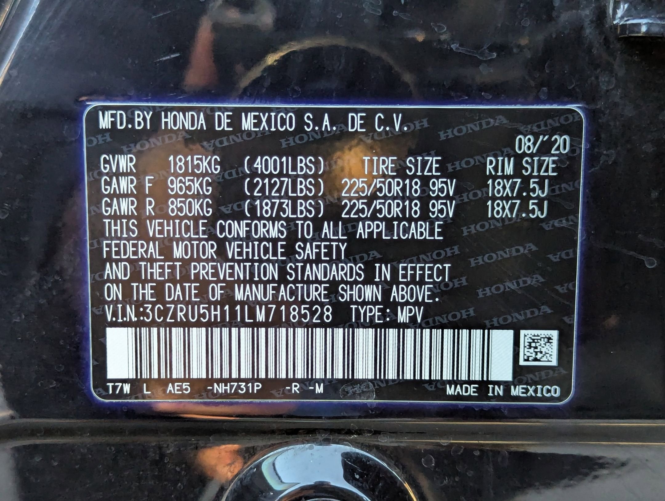 2020 Honda HR-V 2WD Sport