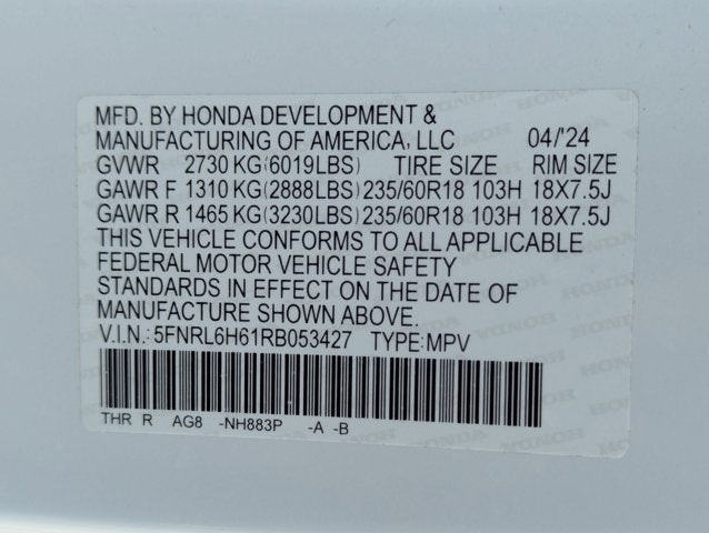 2024 Honda Odyssey EX-L