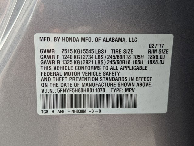 2017 Honda Pilot EX-L