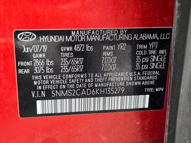 2019 Hyundai Santa Fe SE