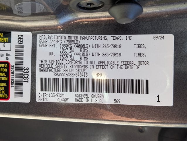 2025 Toyota Sequoia Base