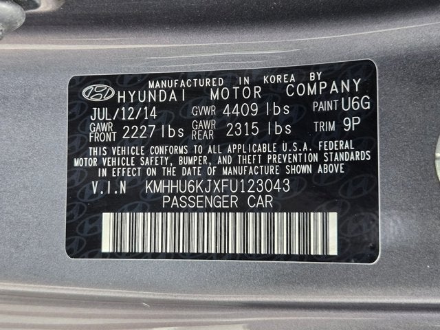 2015 Hyundai Genesis Coupe 3.8L Base