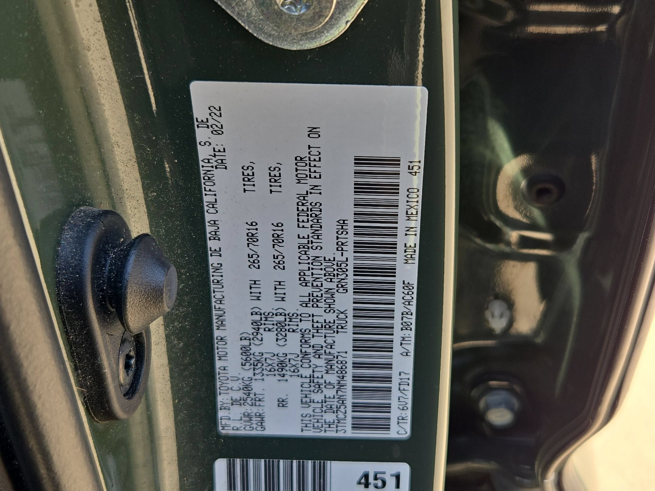 2022 Toyota Tacoma 4WD TRD Off Road