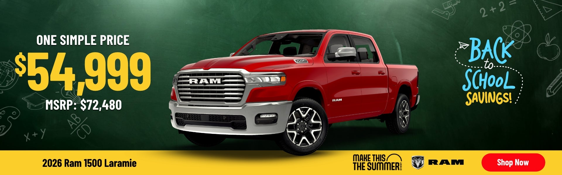 Gunn CDJR Ram 1500 Laramie Sales Banner