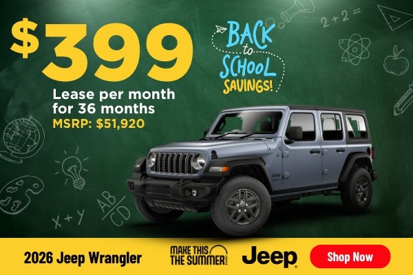 Gunn CDJR Jeep Wrangler Sales Banner