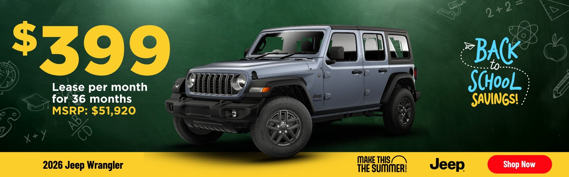 Gunn CDJR Jeep Wrangler Sales Banner