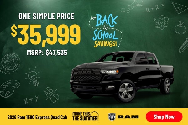 Gunn CDJR Ram 1500 Express Quad Cab Sales Banner
