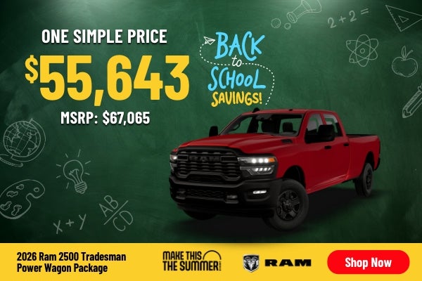 Gunn CDJR Ram 2500 Tradesman Sales Banner