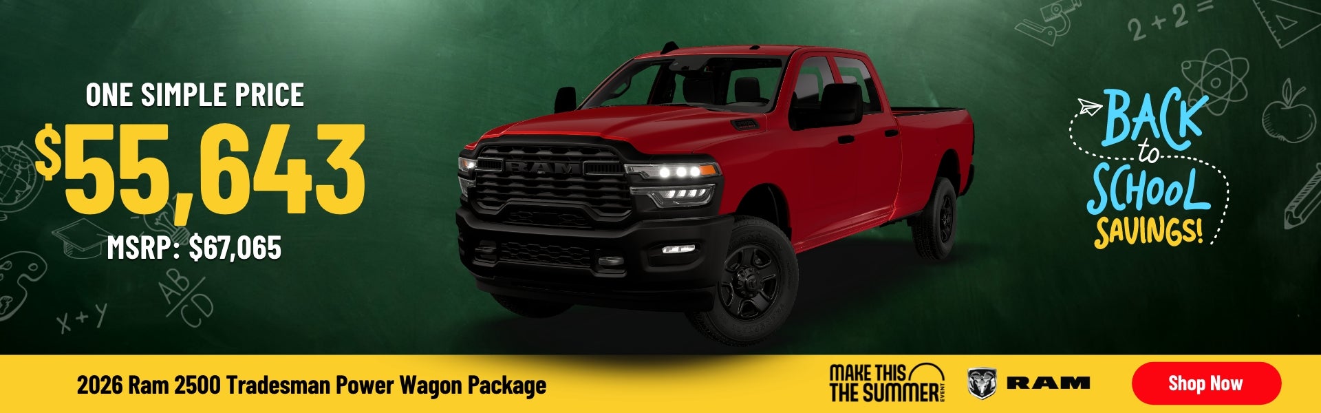 Gunn CDJR Ram 2500 Tradesman Sales Banner