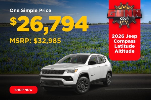 Gunn CDJR Jeep Compass sale banner