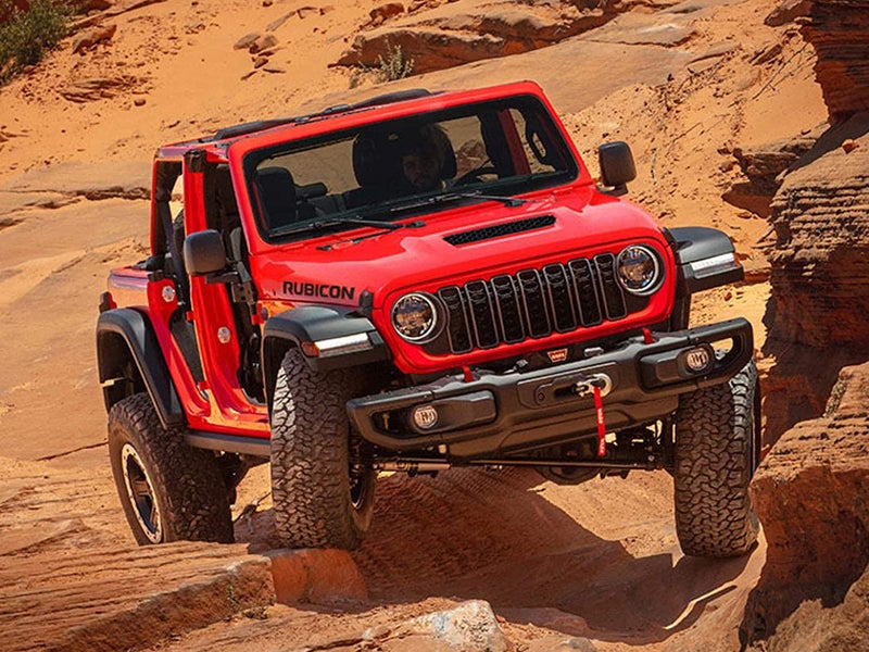 Red Jeep Wrangler